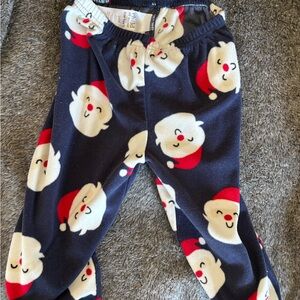 F&F Kids Pajama Bottoms with Santa Print - Navy and White